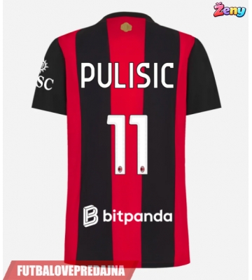Lacne Ženy Futbalové dres AC Milan Christian Pulisic #11 2026-27 Krátky Rukáv - Domáci